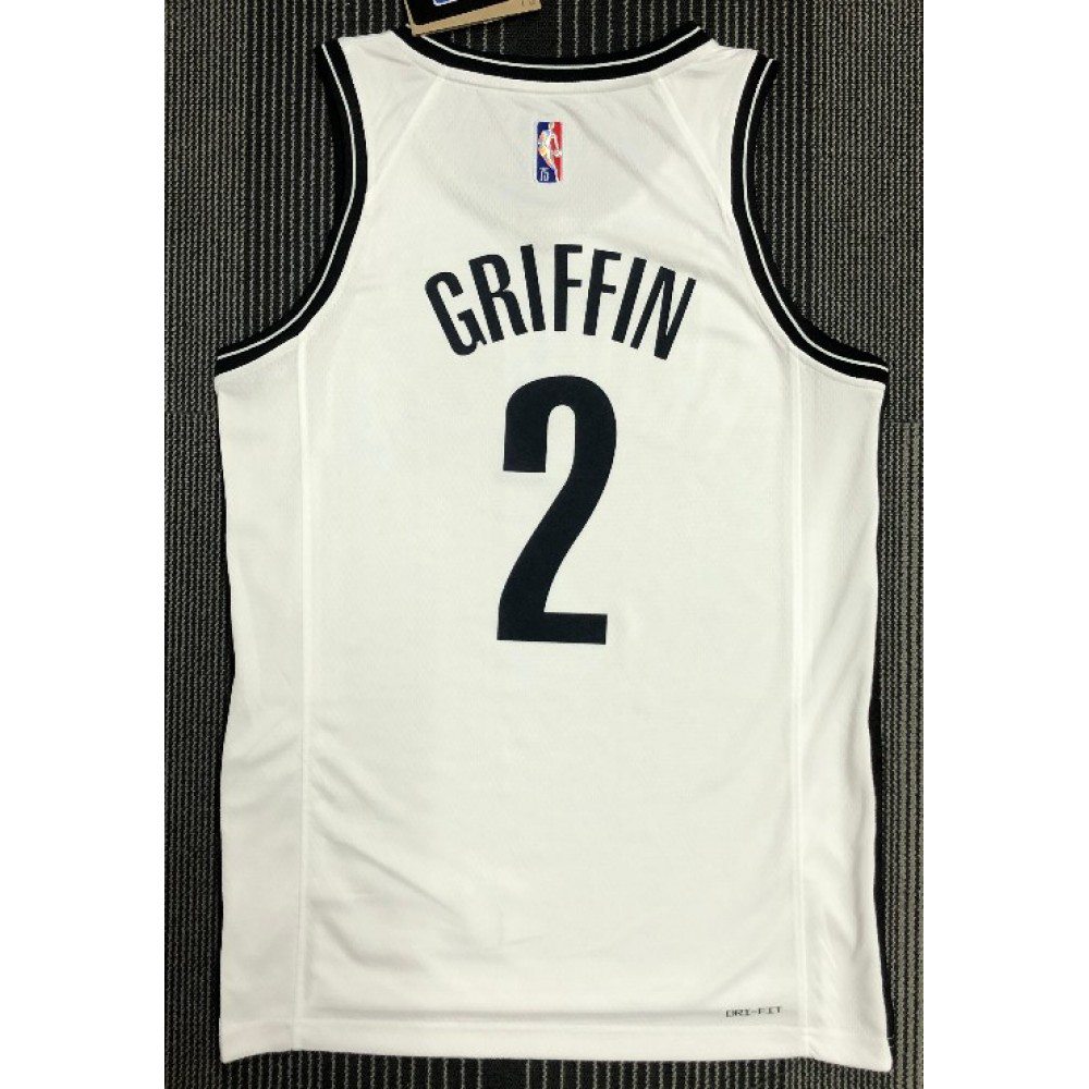 Men's Brooklyn Nets Blake Griffin #2 White 2021 Swingman NBA Jersey Icon Edition - view 2