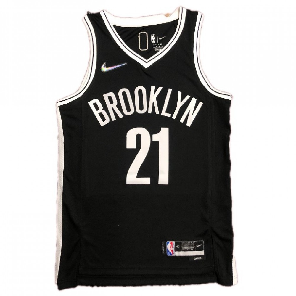 Men's Brooklyn Nets LaMarcus Aldridge #21 Black 2021 Swingman NBA Jersey Icon Edition - view 2