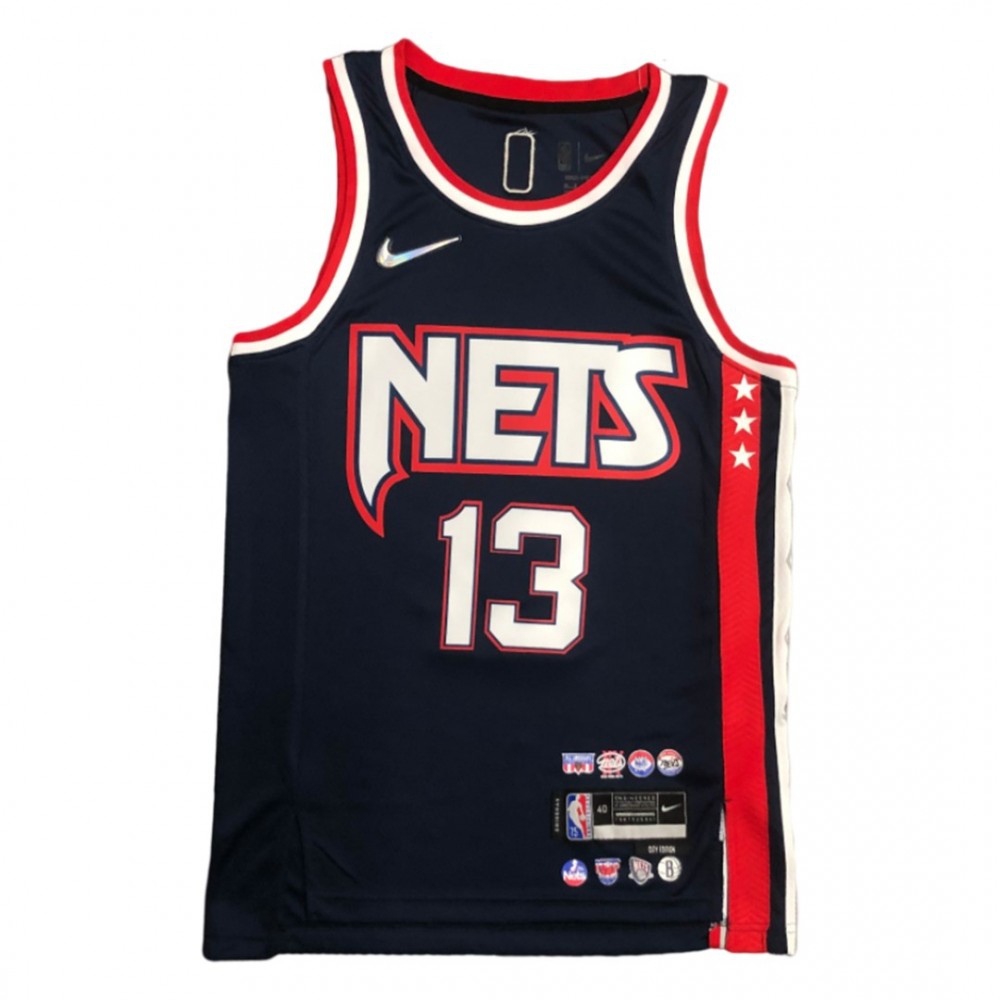 Men's Brooklyn Nets James Harden #13 Navy 2021/22 Swingman Jersey City Edition - view 4