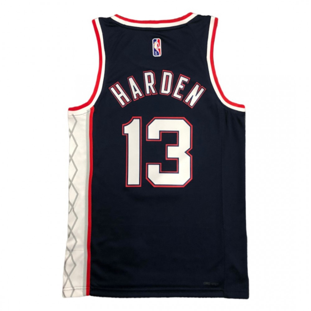 Men's Brooklyn Nets James Harden #13 Navy 2021/22 Swingman Jersey City Edition - view 5