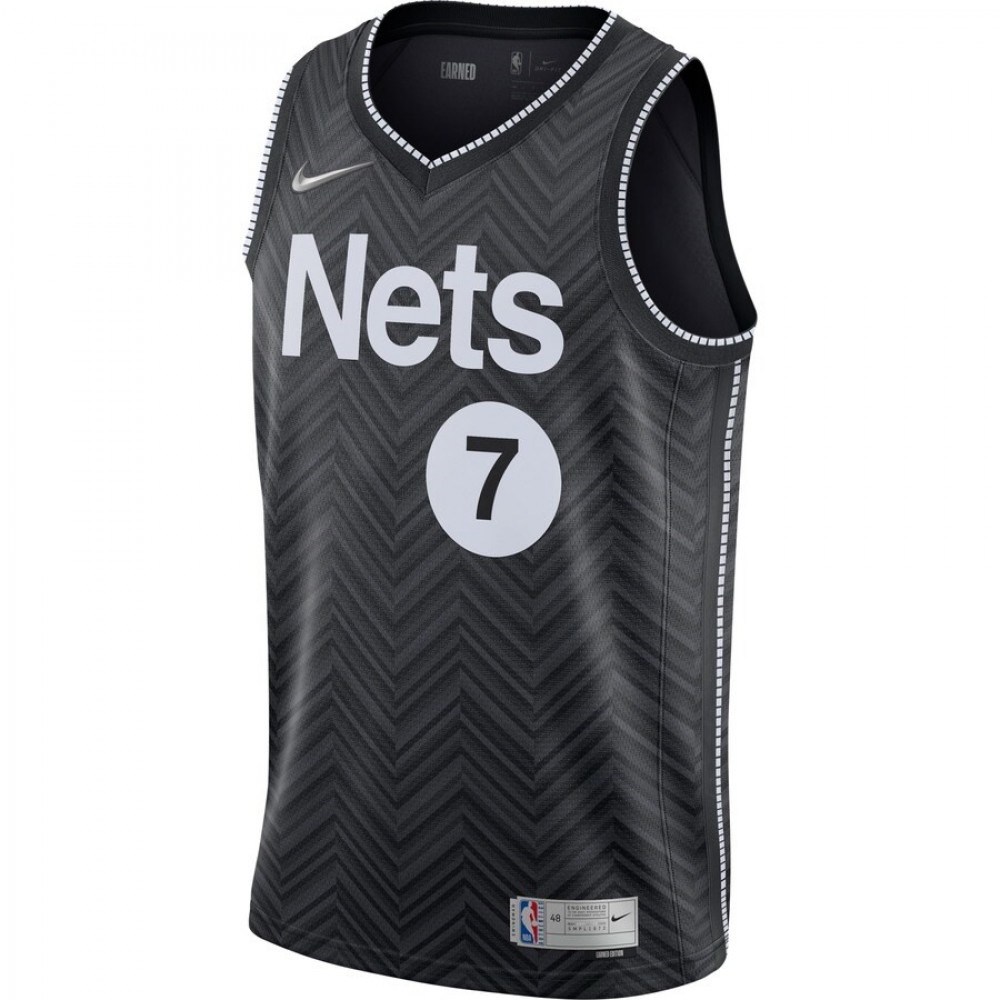 Men's Brooklyn Nets Kevin Durant #7 Black 2020/21 Swingman Player Jersey – Earned Edition - view 2