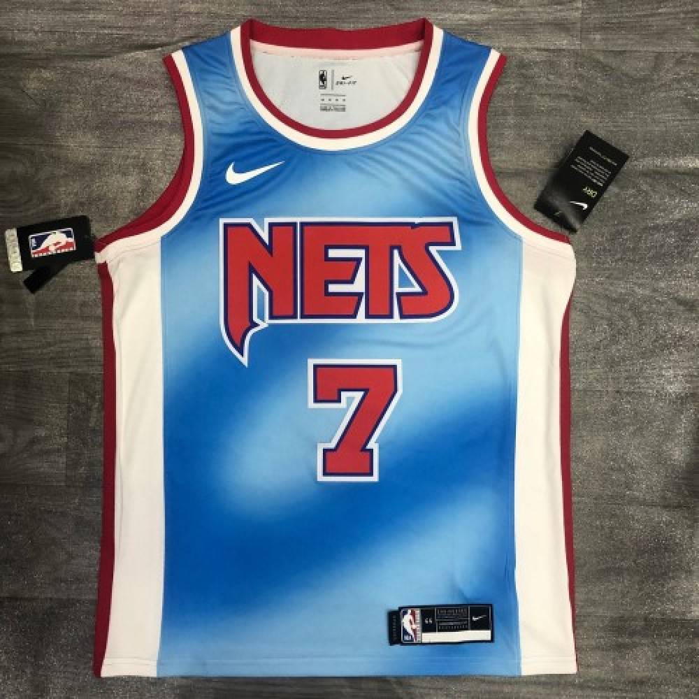 Men's Brooklyn Nets Kevin Durant #7 Blue 2020/21 Swingman Jersey Classic Edition - view 2