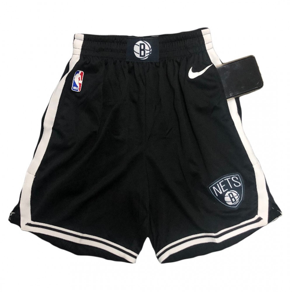 Men's Brooklyn Nets Black 2019/20 Swingman NBA Shorts Icon Edition - view 3