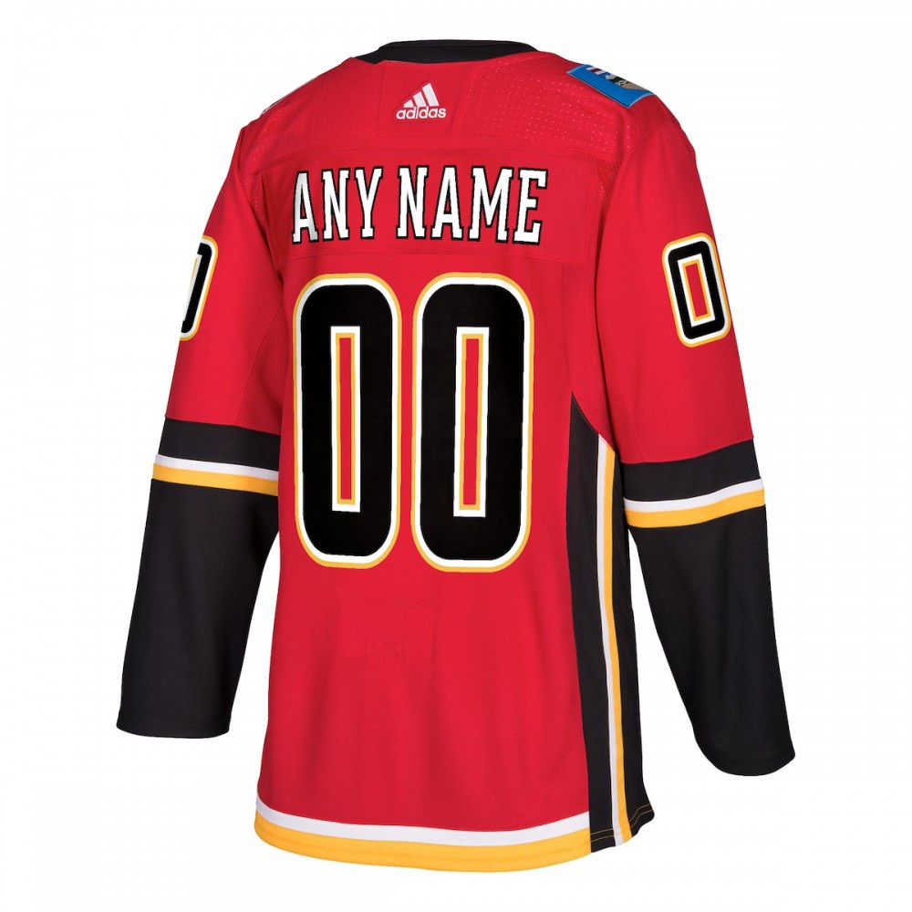 Calgary Flames Athletic Fit Custom Jersey Red - view 3