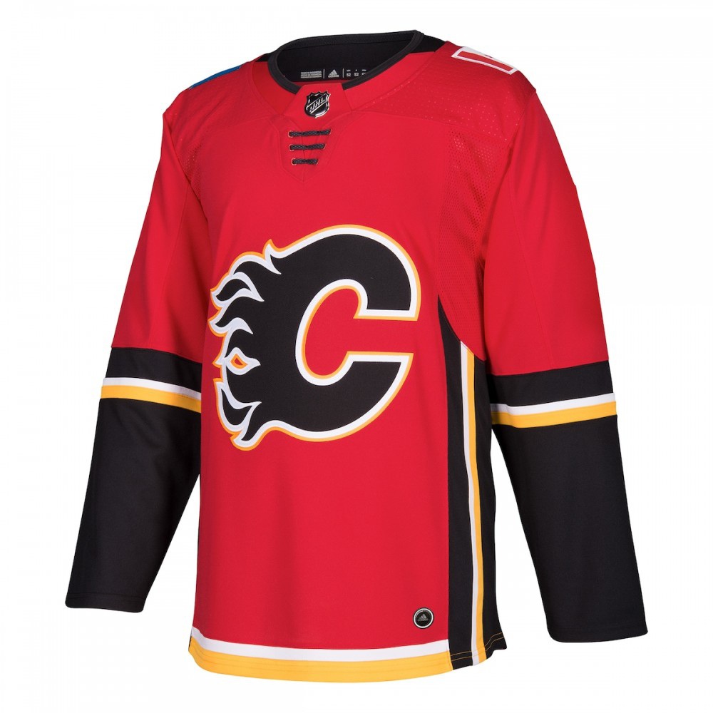 Calgary Flames Home Athletic Fit Blank Jersey Red - view 2
