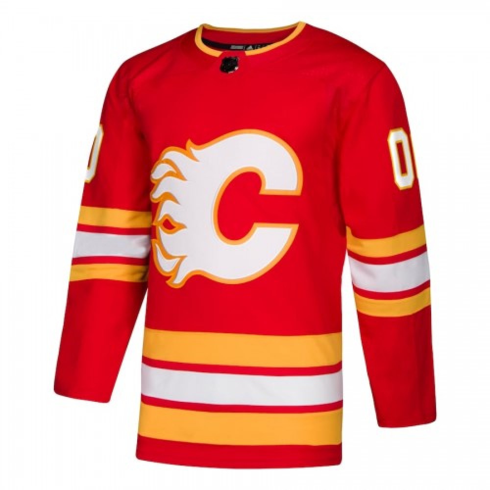 Men's Calgary Flames Red Alternate Athletic Fit Custom Jersey - view 2