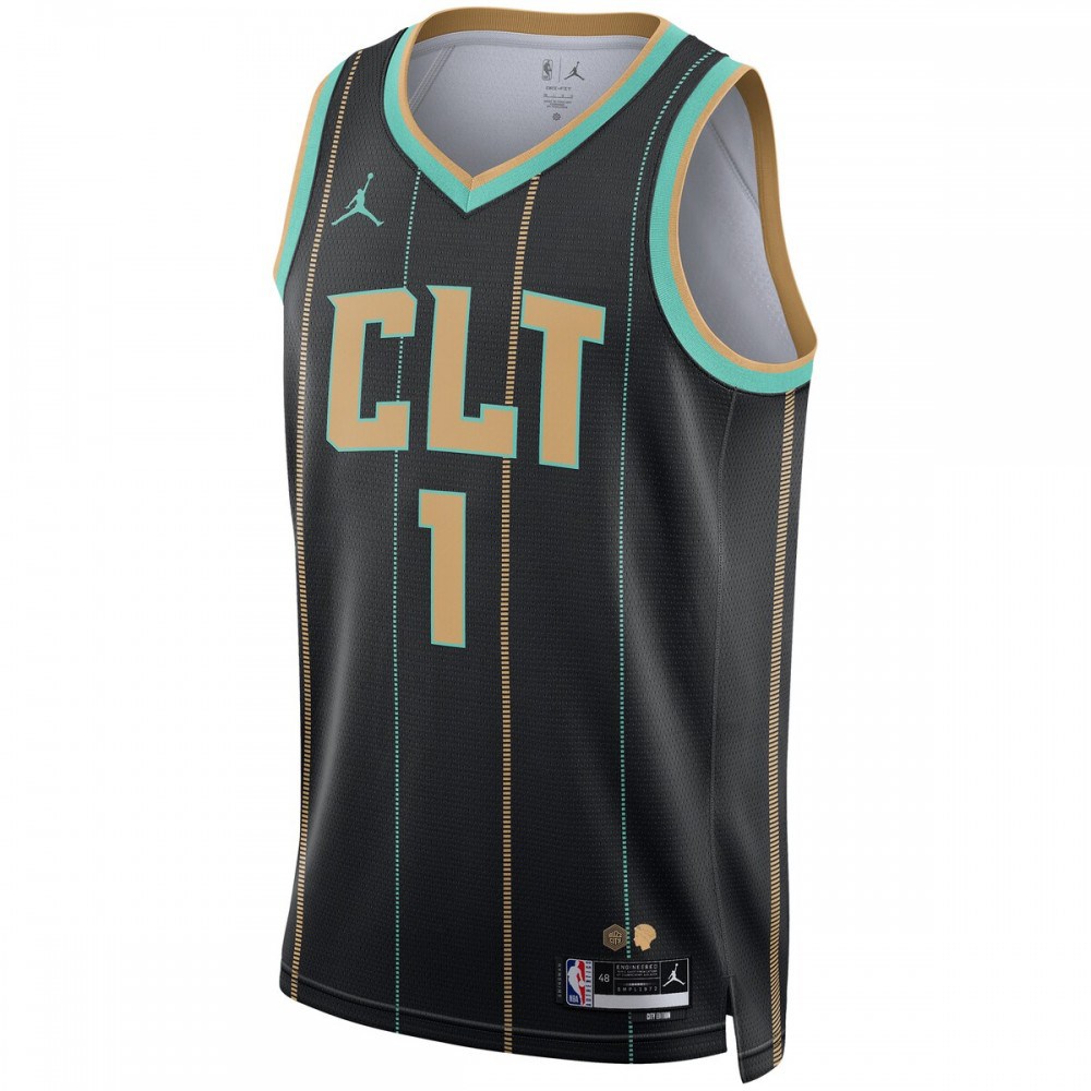 LaMelo Ball Charlotte Hornets Unisex 2022/23 Swingman Jersey City Edition Black - view 2