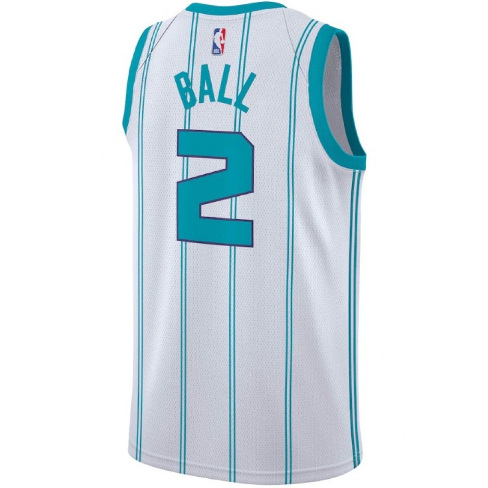 Men's Charlotte Hornets Lamelo Ball #2 Jordan White 2020/21 Swingman Jersey Association Edition - view 2