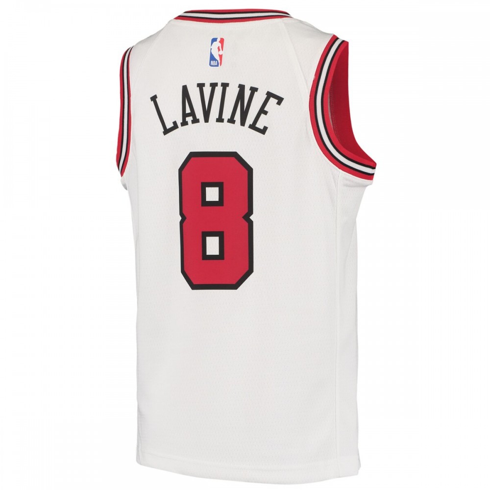 Zach LaVine Chicago Bulls Youth 2020/21 Swingman Jersey Association Edition White - view 3