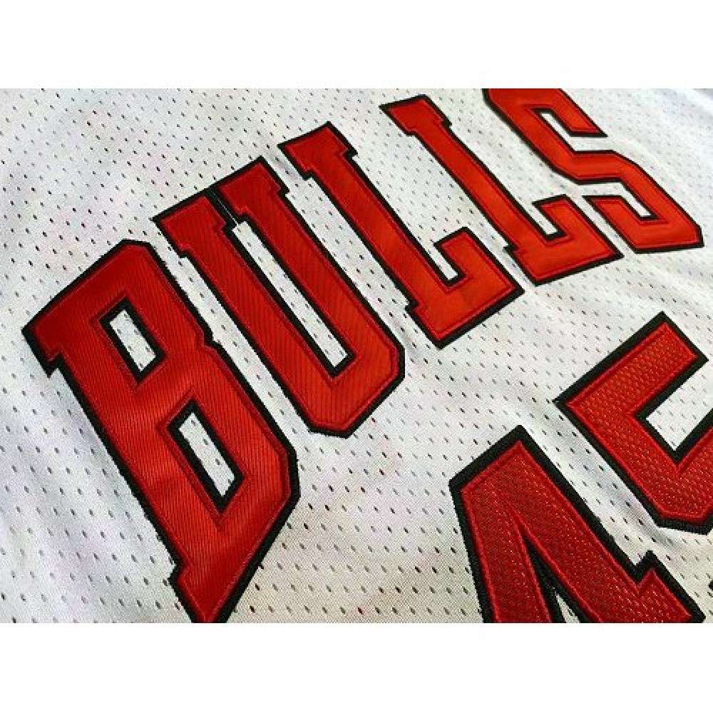 Men's Chicago Bulls Michael Jordan #45 Throwback White 1994-95 Hardwood Classics Player Jersey - view 2