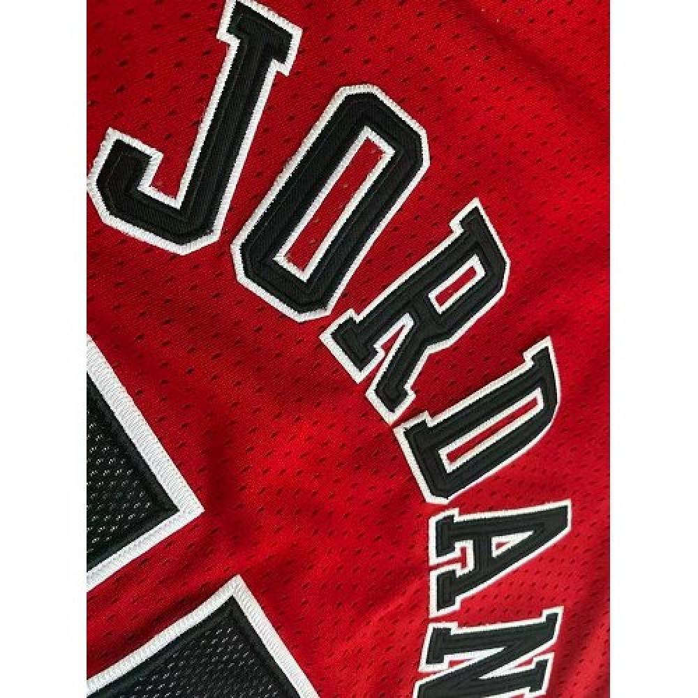 Men's Chicago Bulls Michael Jordan #45 Throwback Red 1994-95 Hardwood Classics Player Jersey - view 5
