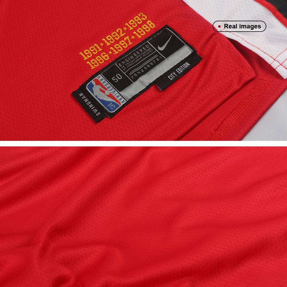 Chicago Bulls DeMar DeRozan #11 Red 2021/22 Swingman 75th Anniversary Jersey City Edition - view 6