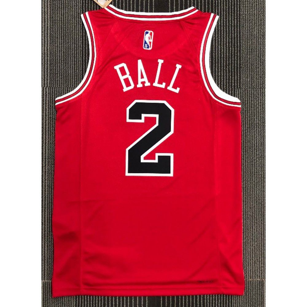 Men's Chicago Bulls Lonzo Ball #2 Red 2021 Swingman NBA Jersey Icon Edition - view 2