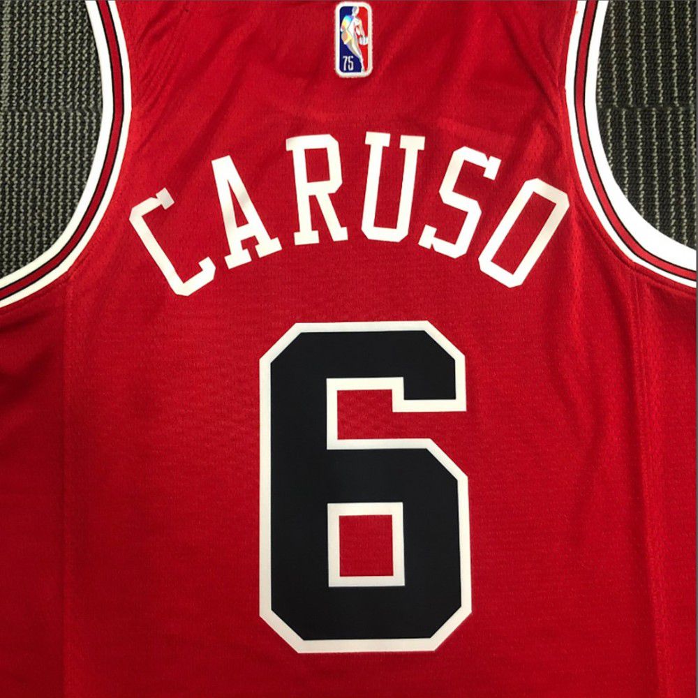 Men's Chicago Bulls Alex Caruso #6 Red 2021 Swingman Jersey Icon Edition - view 6
