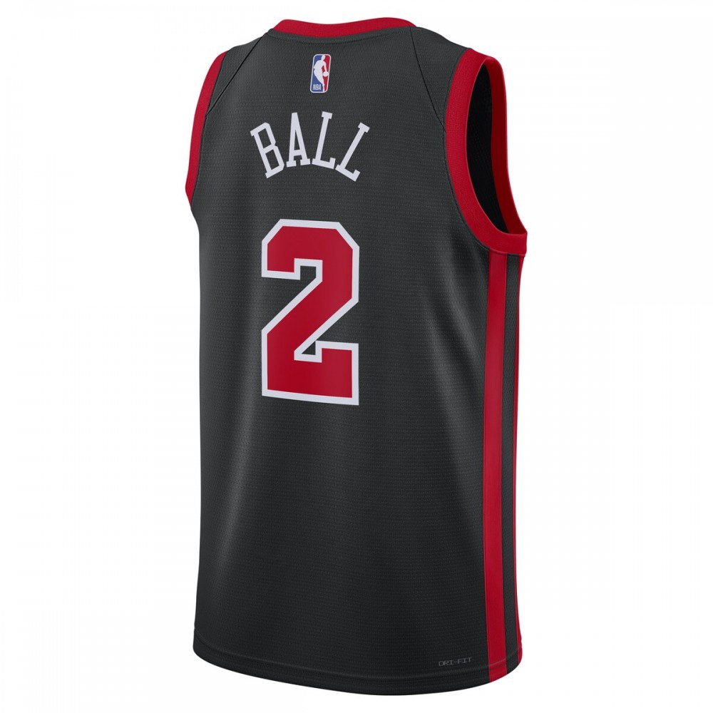 Lonzo Ball Chicago Bulls Unisex 2023/24 Swingman Jersey Black City Edition - view 3
