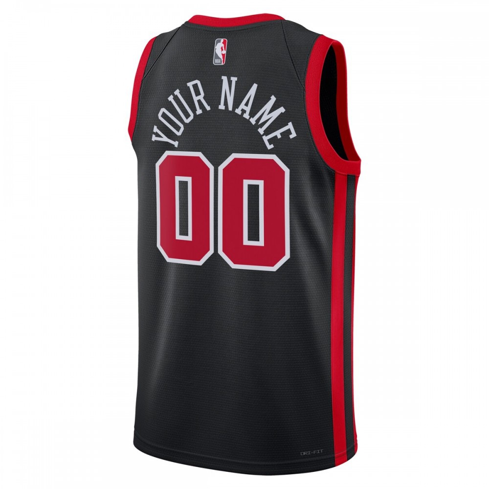 Chicago Bulls Unisex 2023/24 Custom Swingman Jersey Black City Edition - view 3