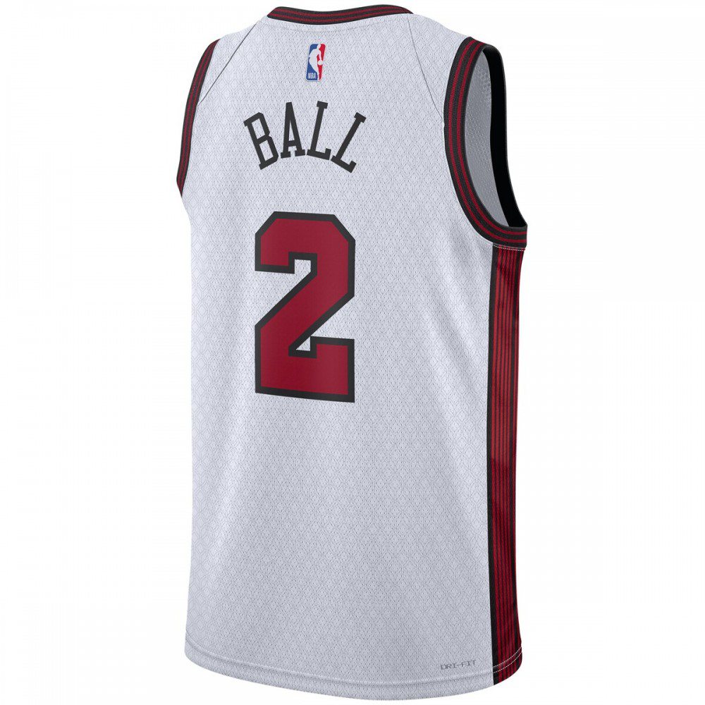 Lonzo Ball Chicago Bulls Unisex 2022/23 Swingman Jersey City Edition White - view 3