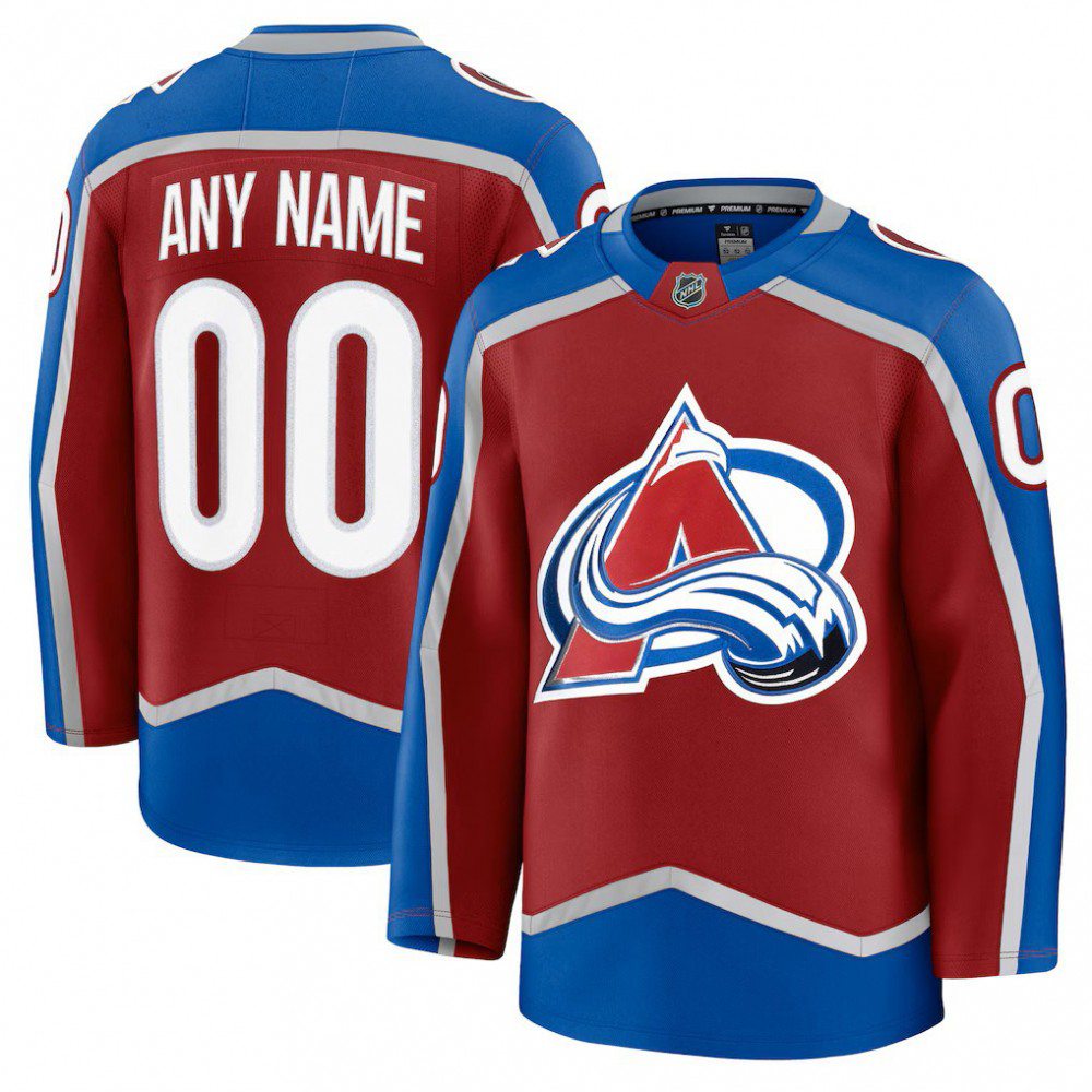 Men's Colorado Avalanche Burgundy Home Premium Custom Jersey