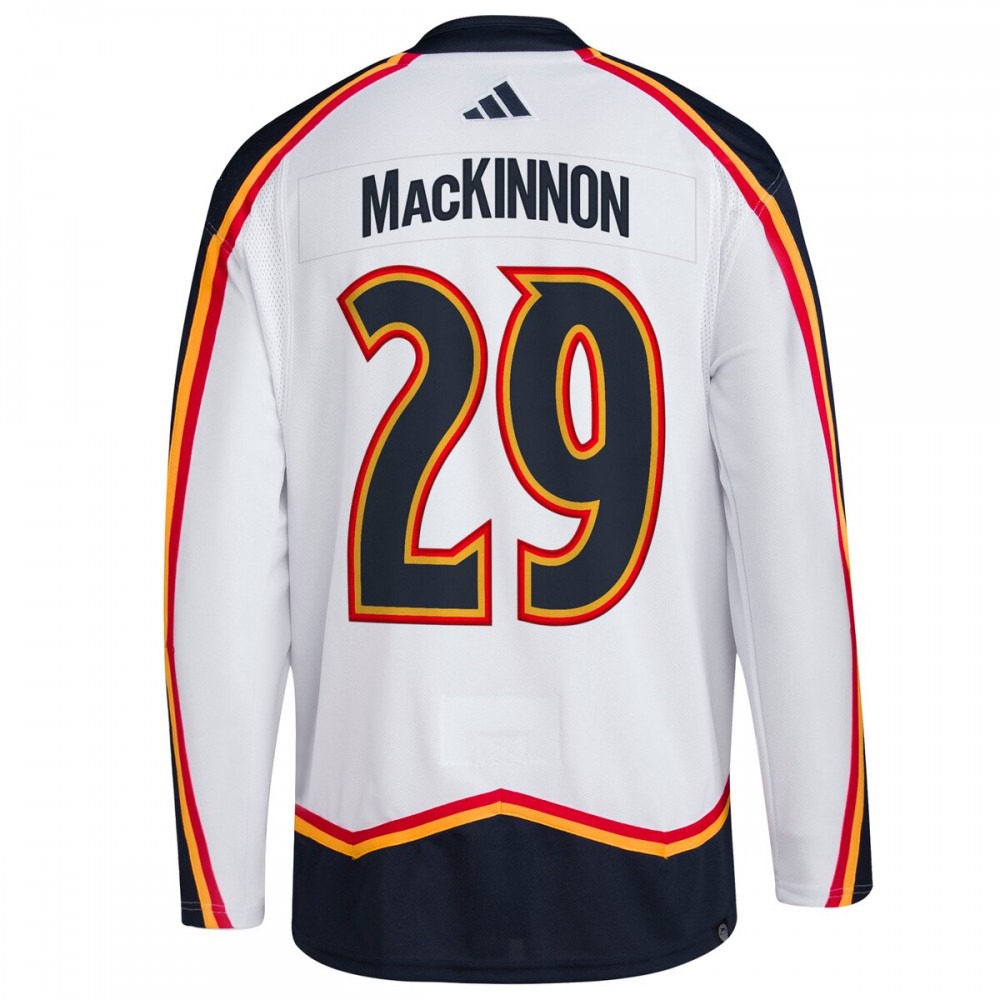 Nathan MacKinnon Colorado Avalanche Reverse Retro 2.0 Athletic Fit Player Jersey White - view 3