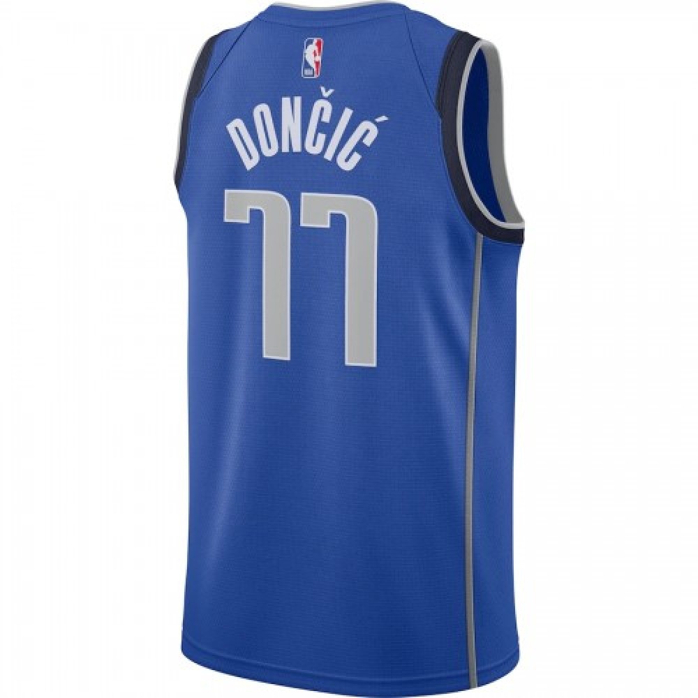 Men's Dallas Mavericks Luka Doncic #77 Royal 2020/21 Swingman Jersey Icon Edition - view 3