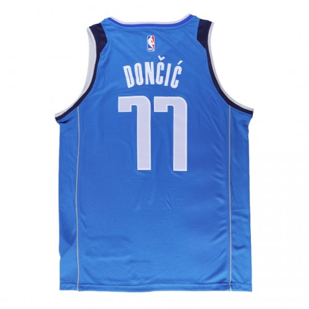 Men's Dallas Mavericks Luka Doncic #77 Royal 2020/21 Swingman Jersey Icon Edition - view 5