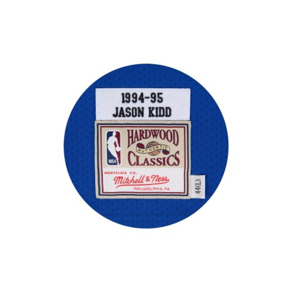 Men's Dallas Mavericks Jason Kidd #5 Throwback Blue 1994-95 Hardwood Classics Jersey - view 4