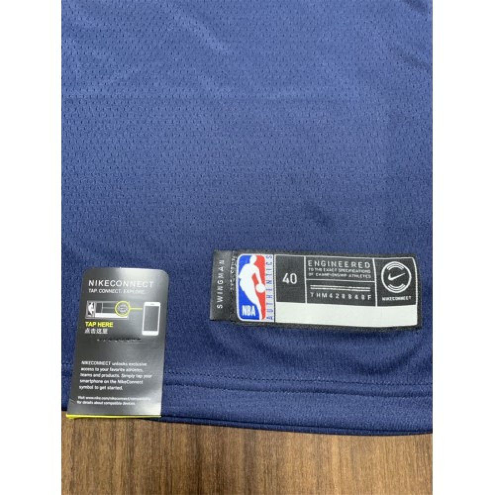 Men's Dallas Mavericks Kristaps Porzingis #6 Navy Finished Swingman Jersey Statement Edition - view 6