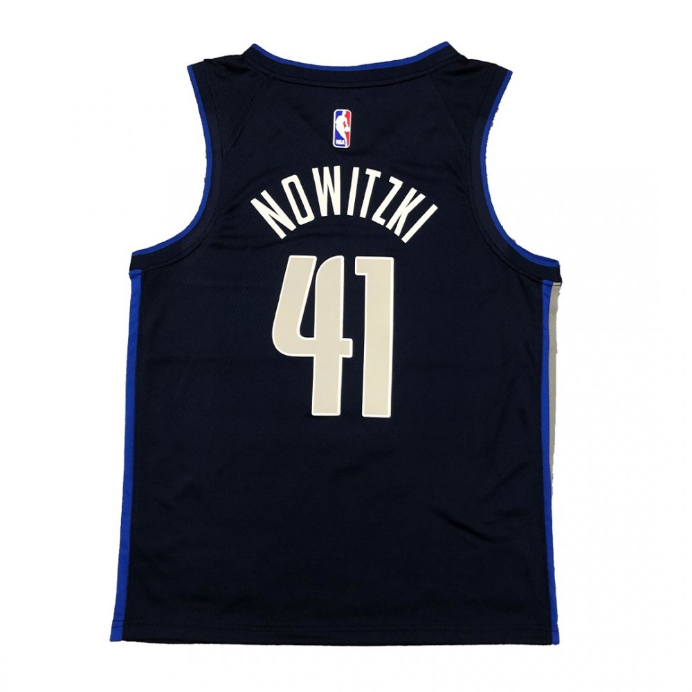 Men's Dallas Mavericks Dirk Nowitzki #41 Blue Swingman Jersey - view 3