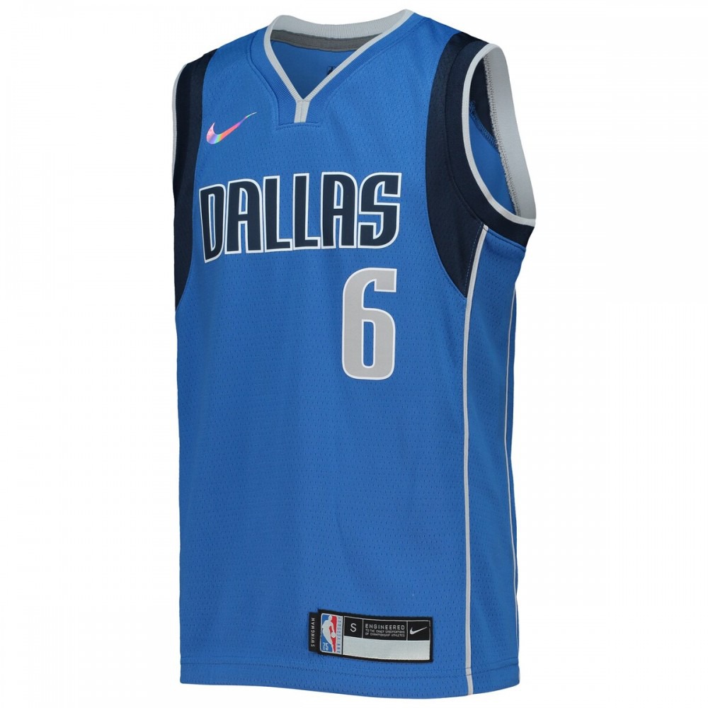 Kristaps Porzingis Dallas Mavericks Youth 2021/22 Diamond Swingman Jersey Icon Edition Blue - view 2