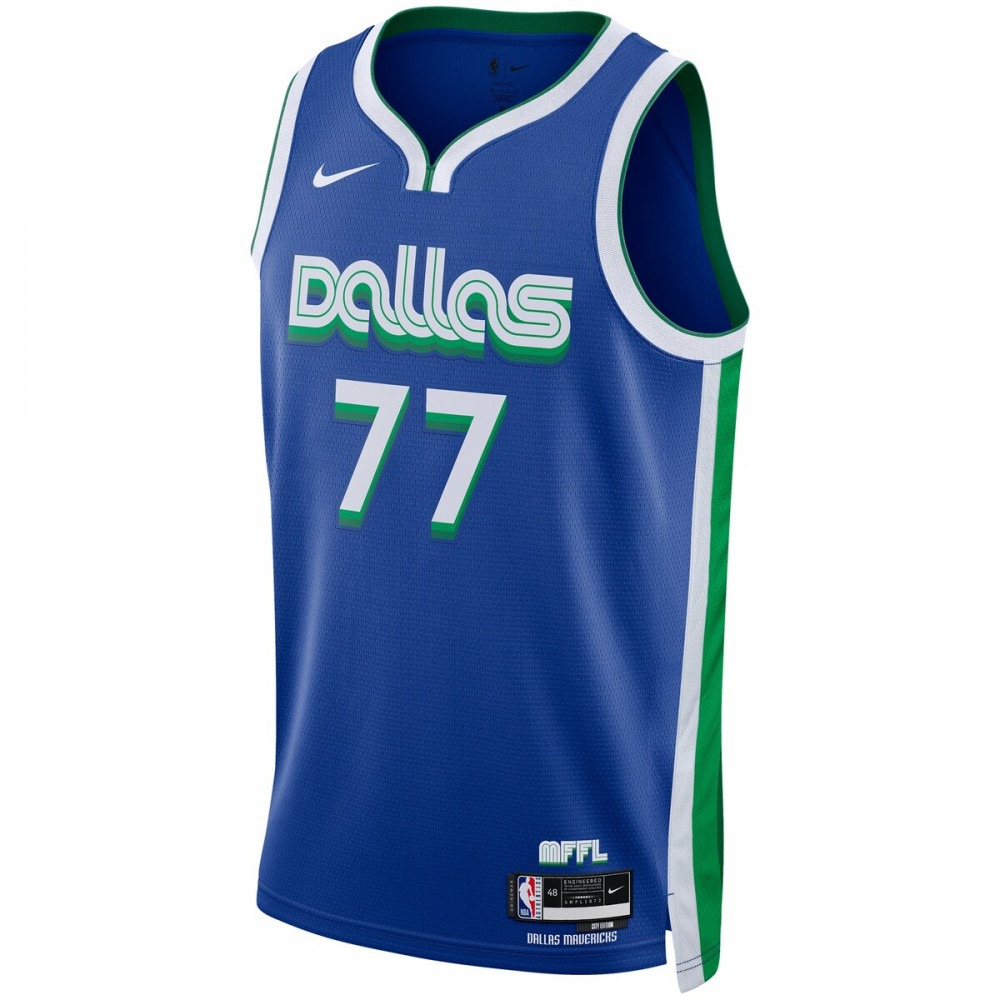 Luka Doncic Dallas Mavericks Unisex 2022/23 Swingman Jersey City Edition Blue - view 2