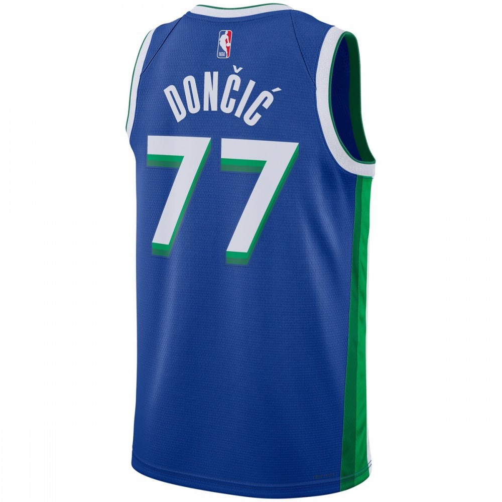Luka Doncic Dallas Mavericks Unisex 2022/23 Swingman Jersey City Edition Blue - view 3