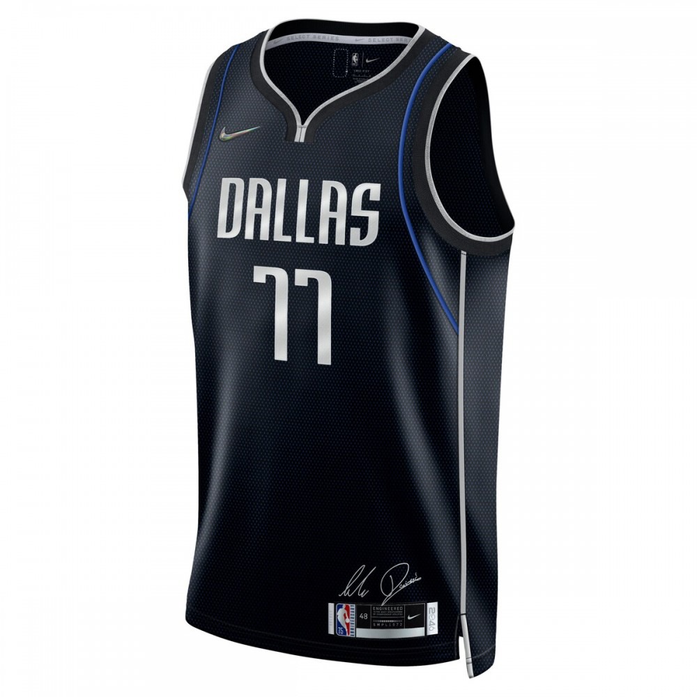 Luka Doncic Dallas Mavericks Select Series Rookie of the Year Swingman Team Jersey Navy - view 2