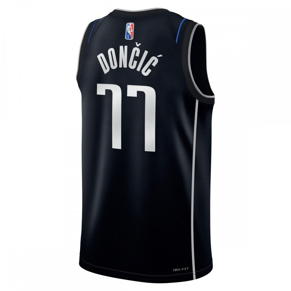 Luka Doncic Dallas Mavericks Select Series Rookie of the Year Swingman Team Jersey Navy - view 3