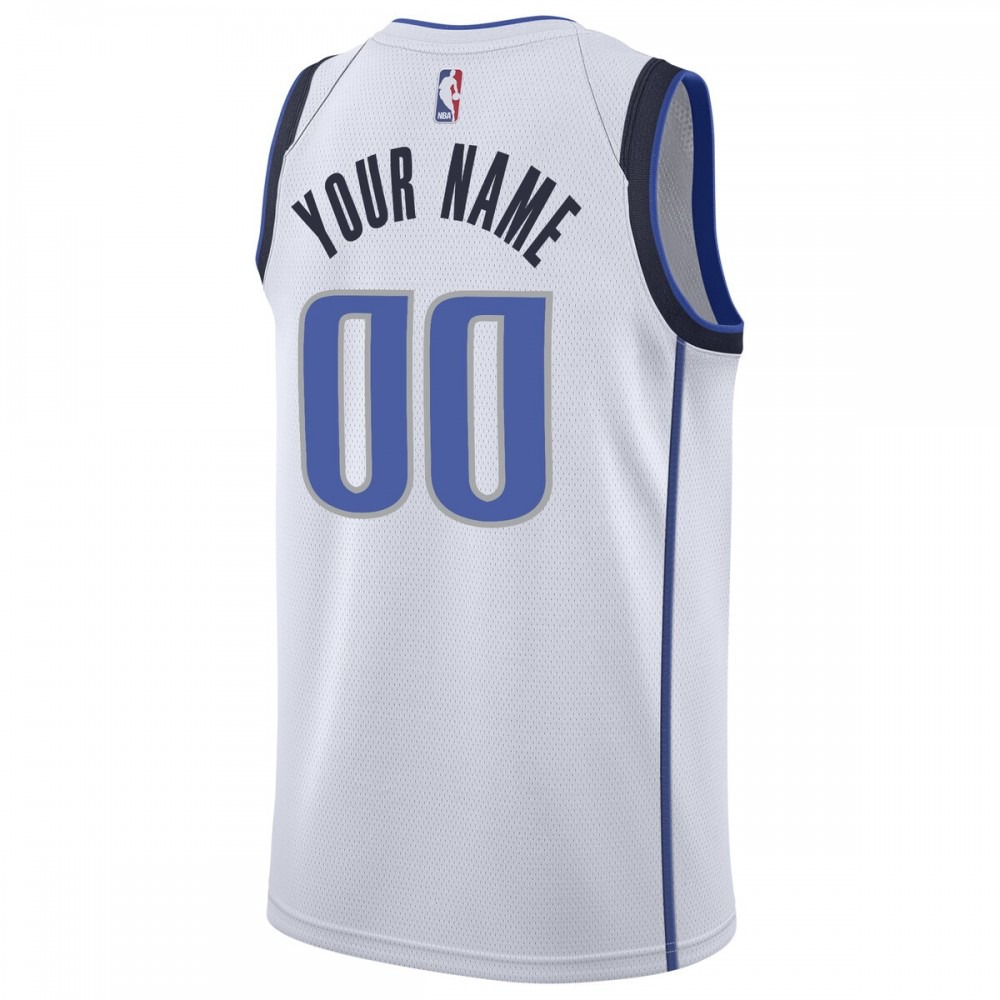 Dallas Mavericks Custom Swingman Jersey White Association Edition - view 3