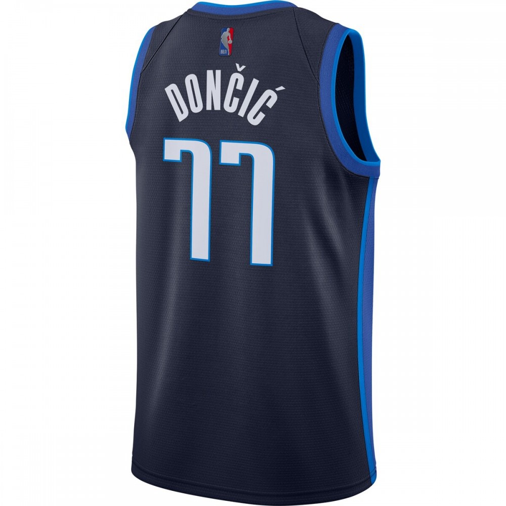 Luka Doncic Dallas Mavericks 2020/21 Swingman Player Jersey Navy Earned Edition - view 3