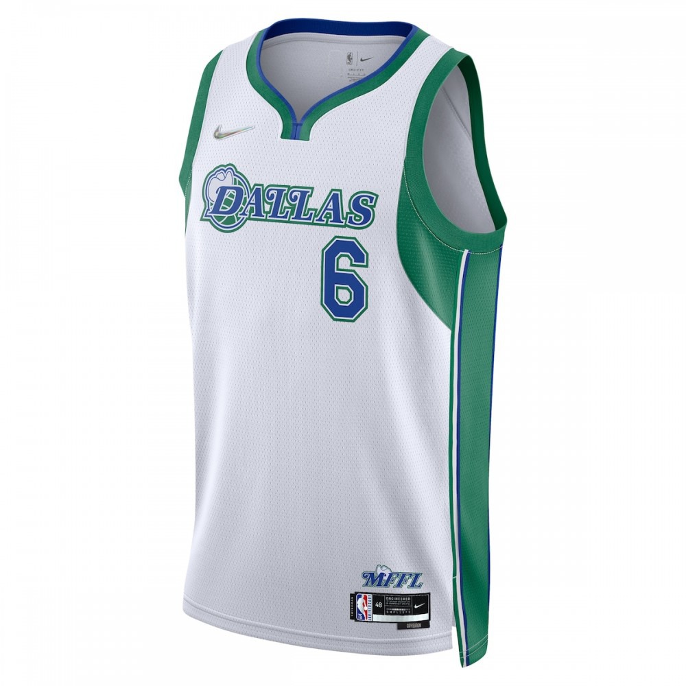 Kristaps Porzingis Dallas Mavericks 2021/22 Swingman Jersey City Edition White - view 2