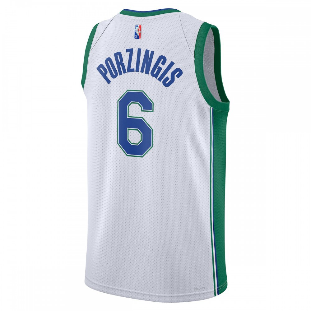Kristaps Porzingis Dallas Mavericks 2021/22 Swingman Jersey City Edition White - view 3