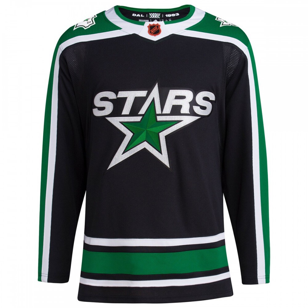 Dallas Stars Reverse Retro 2.0 Athletic Fit Blank Jersey Black - view 2