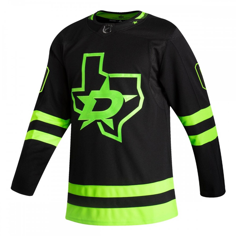 Dallas Stars 2020/21 Alternate Athletic Fit Custom Jersey Black - view 2