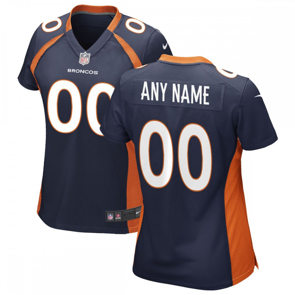 Denver Broncos Women's Alternate Custom Game Jersey Navy