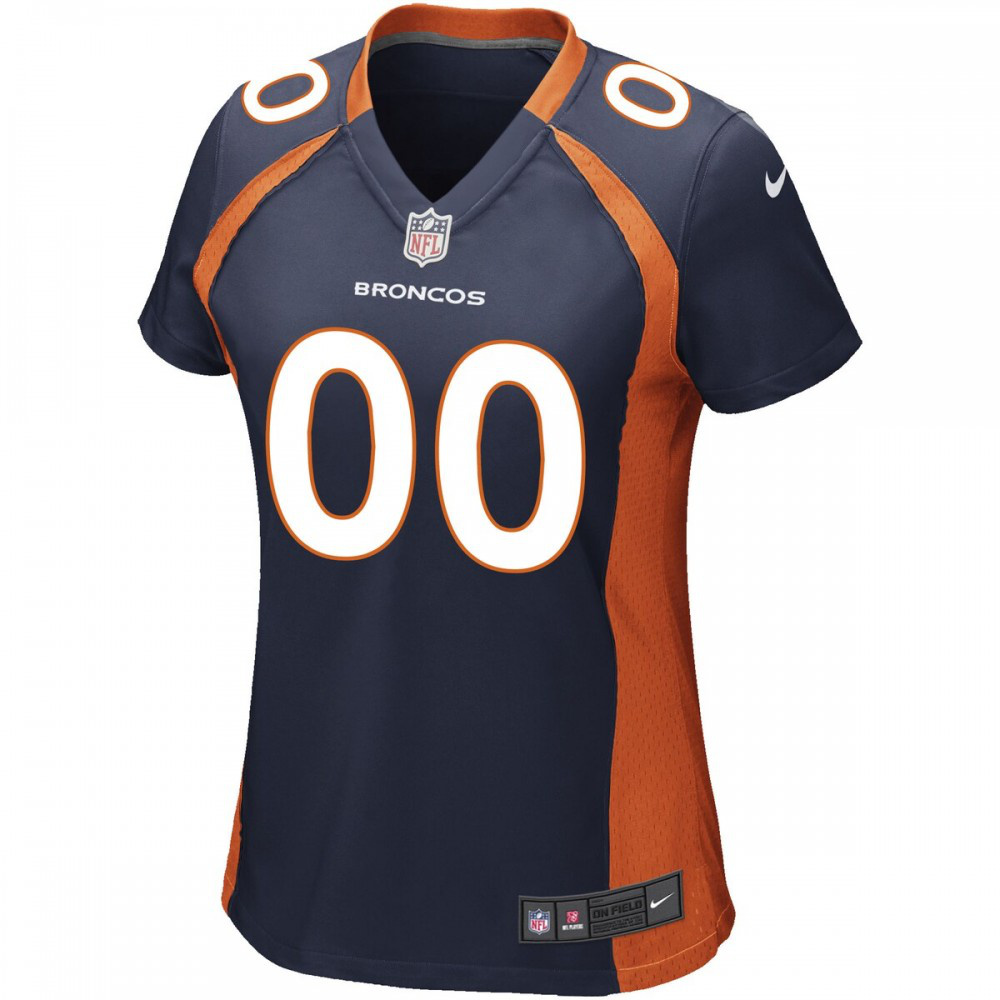 Denver Broncos Women's Alternate Custom Game Jersey Navy - view 2