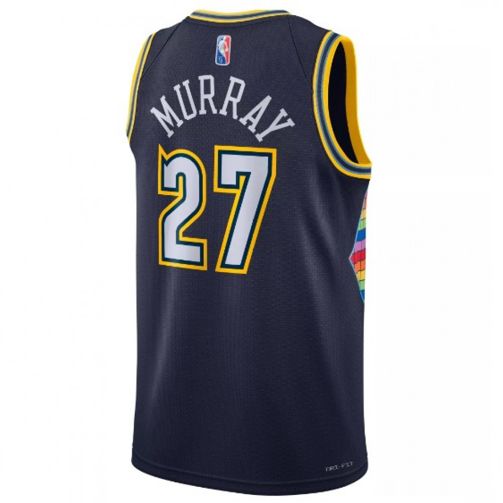 Men's Denver Nuggets Jamal Murray #27 Navy 2021/22 Swingman NBA Jersey City Edition - view 3