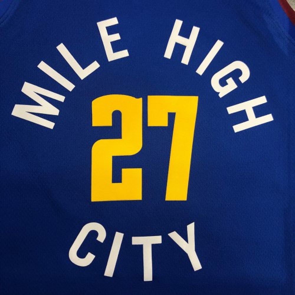 Men's Denver Nuggets Jamal Murray #27 Jordan Blue 2020/21 Swingman Jersey Statement Edition - view 6