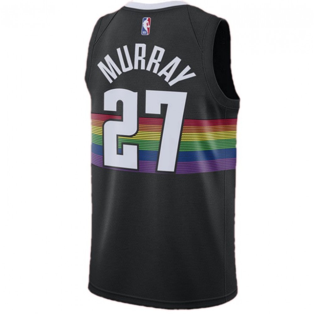 Men's Denver Nuggets Jamal Murray #27 Black Swingman Player Jersey – City Edition - view 3