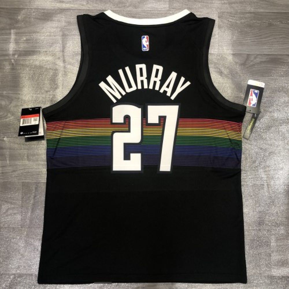 Men's Denver Nuggets Jamal Murray #27 Black Swingman Player Jersey – City Edition - view 5