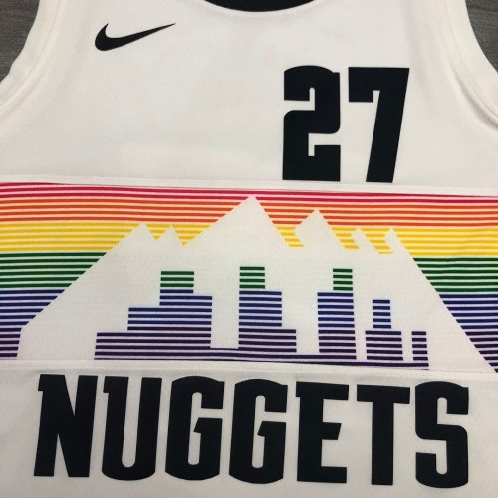 Men's Denver Nuggets Jamal Murray #27 White Swingman Player Jersey – City Edition - view 4