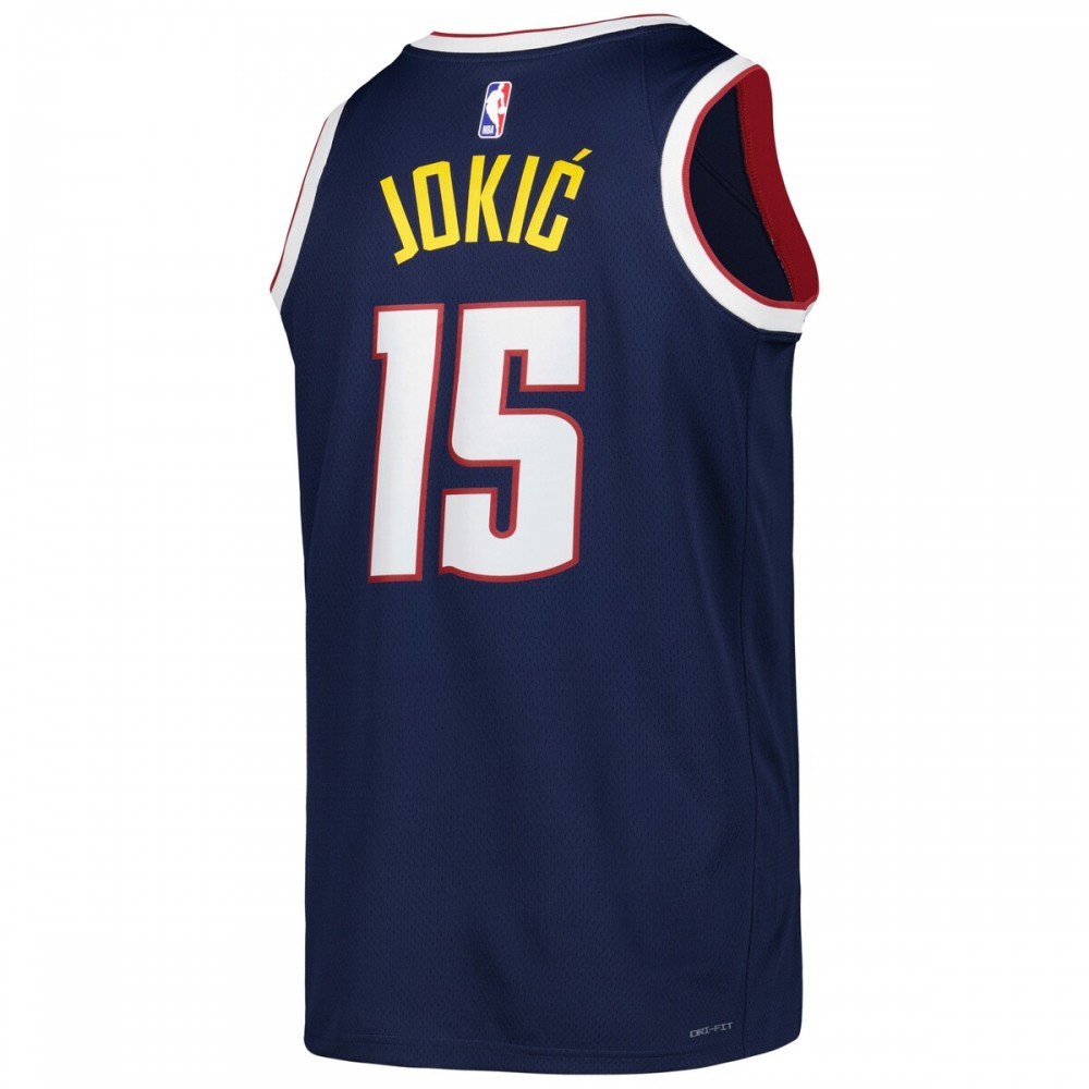Nikola Jokic Denver Nuggets Unisex 2022/23 Swingman Jersey Icon Edition Navy - view 3
