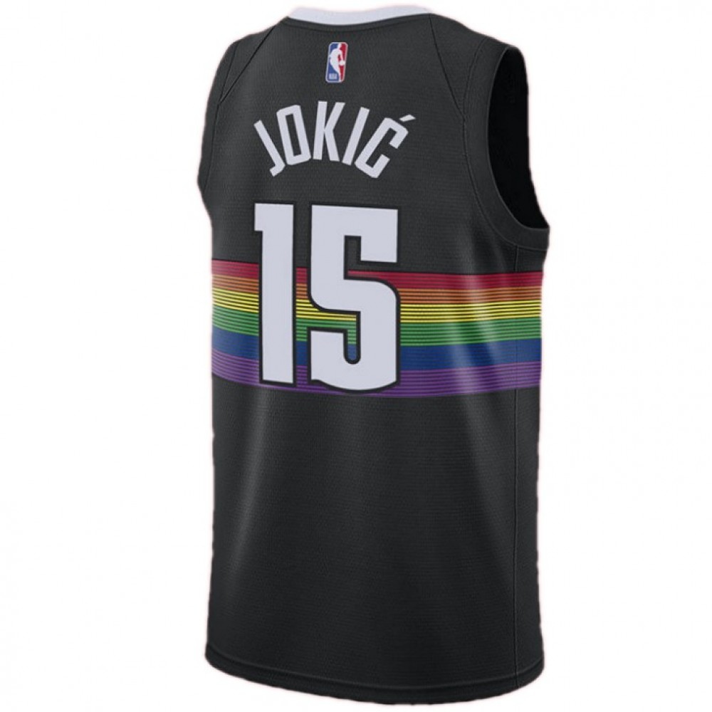 Men's Denver Nuggets Nikola Jokic #15 Black Swingman Player Jersey – City Edition - view 5