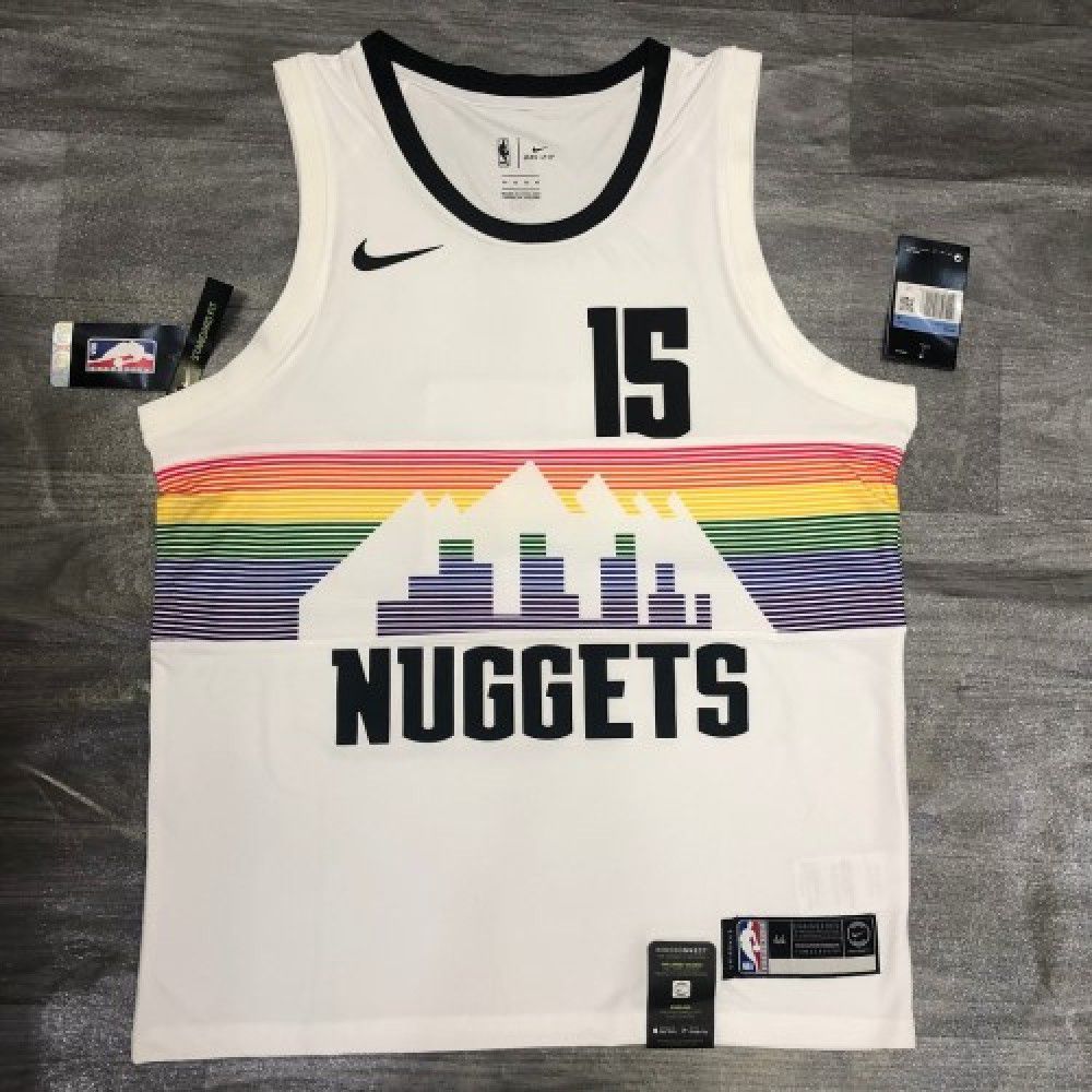 Men's Denver Nuggets Nikola Jokic #15 White Swingman Player Jersey – City Edition - view 2