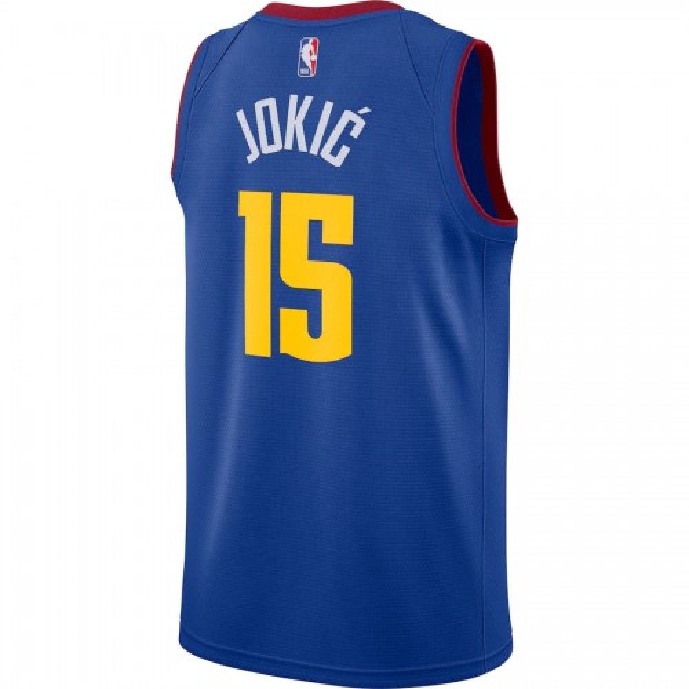 Men's Denver Nuggets Nikola Jokic #15 Blue 202021 Swingman Jersey Statement Edition - view 3